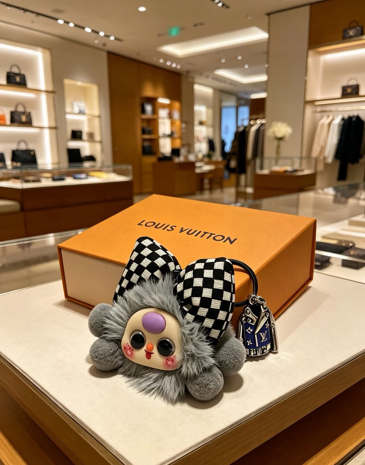 Louis Vuitton Keychain with Mischief Doll